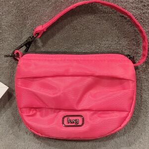 Lug Disco Pleated Pouch - Powerful Pink - NWT